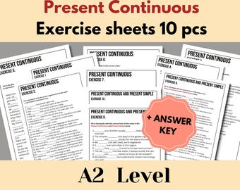 ESL Present Continuous Worksheets: Grammar Exercises (PDF Download)