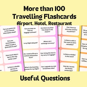 100 Flashcard di viaggio per una comunicazione efficace Flashcard ESL Inglese per viaggiatori