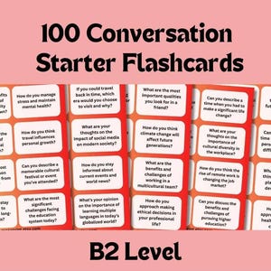 ESL Conversation Starter Flashcards: A1-B2 Level Speaking Prompts (PDF ...