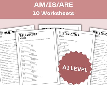 Arbetsblad med engelsk grammatikövning på A1-nivå för nybörjare i engelska (PDF)