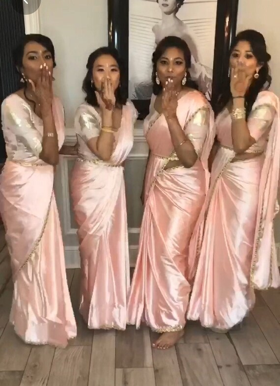 Super Trendy Stylish Satin Saree for 