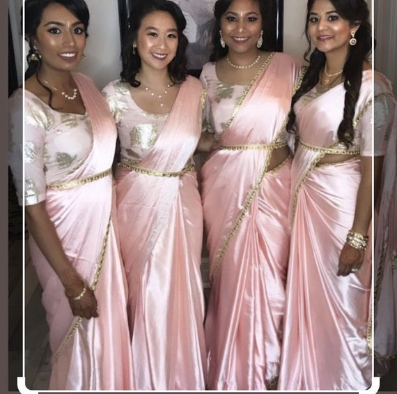 Super Trendy Stylish Satin Saree for 