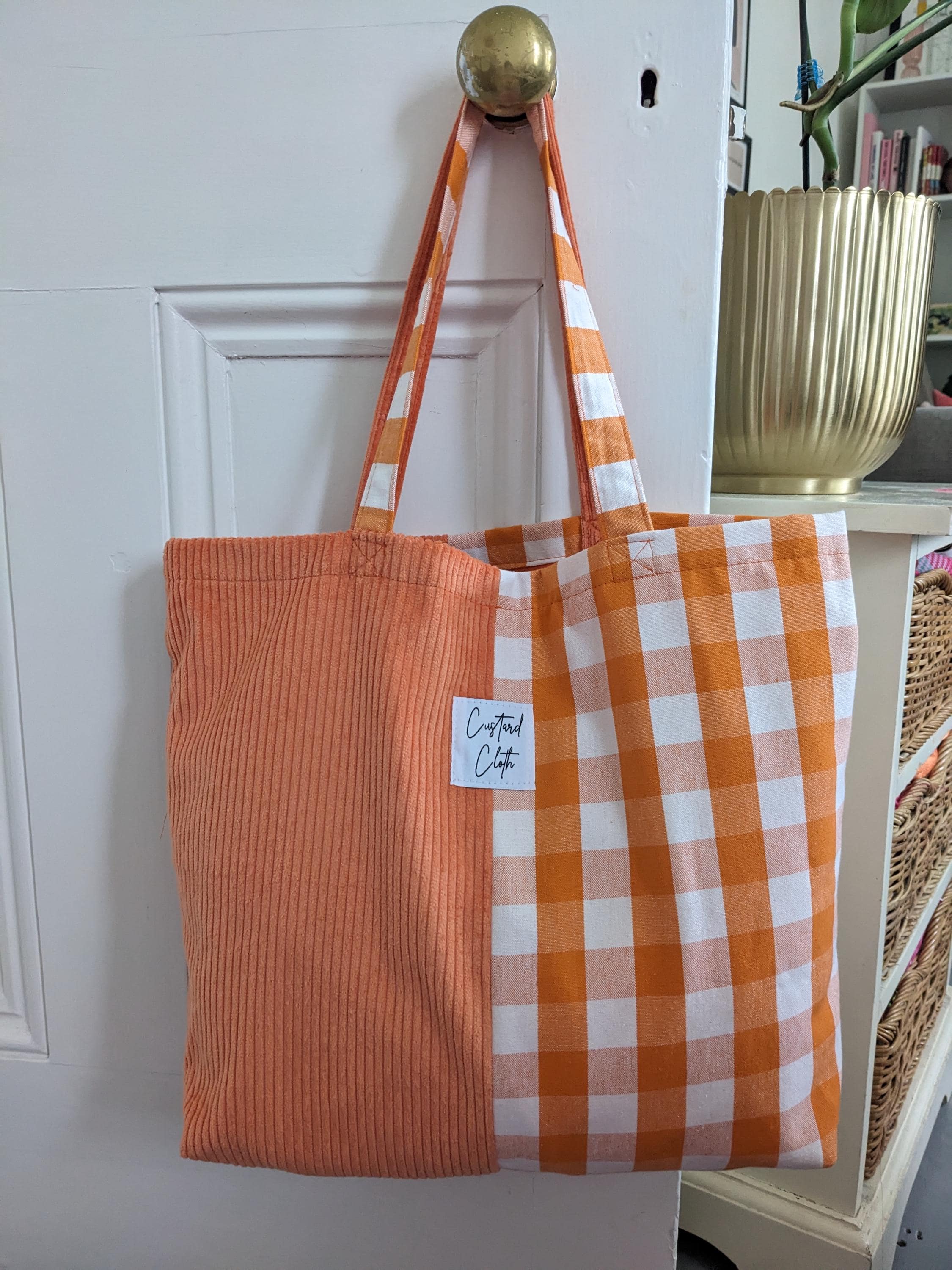 【ADANOLA】Gingham Reversible Tote Bag il_fullxfull.6318618057_dnzb.jpg