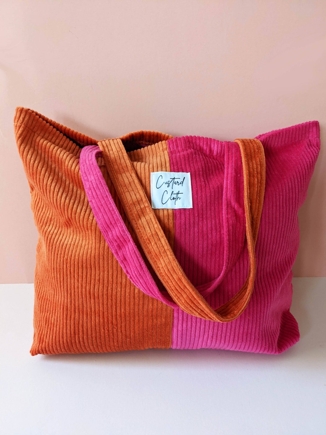★TOUT Y EST★ RB Corduroy Quilting Tote Bag Orange RBBGCC00 il_1080xN.4849580303_7u9i.jpg