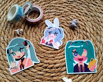 Hatsune Miku 3 inch Vinyl Stickers