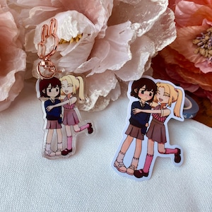 I Love Amy 2.5&quot; Double Sided Charm + 8cm Matte Vinyl Stickers