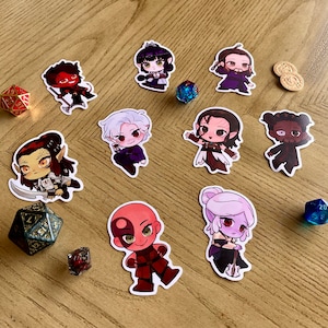 Baldur’s Gate 3 3 inch matte vinyl die-cut sticker - Astarion, Shadowheart, Gale, Lae’zel, Karlach, Wyll, Halsin, Minthara, Minsc