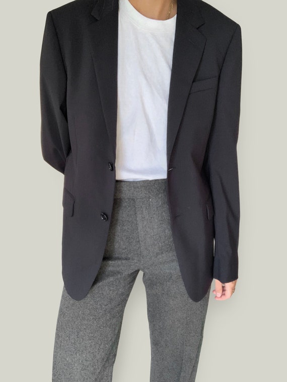 Miu Miu Navy Blue Oversized Mens Blazer