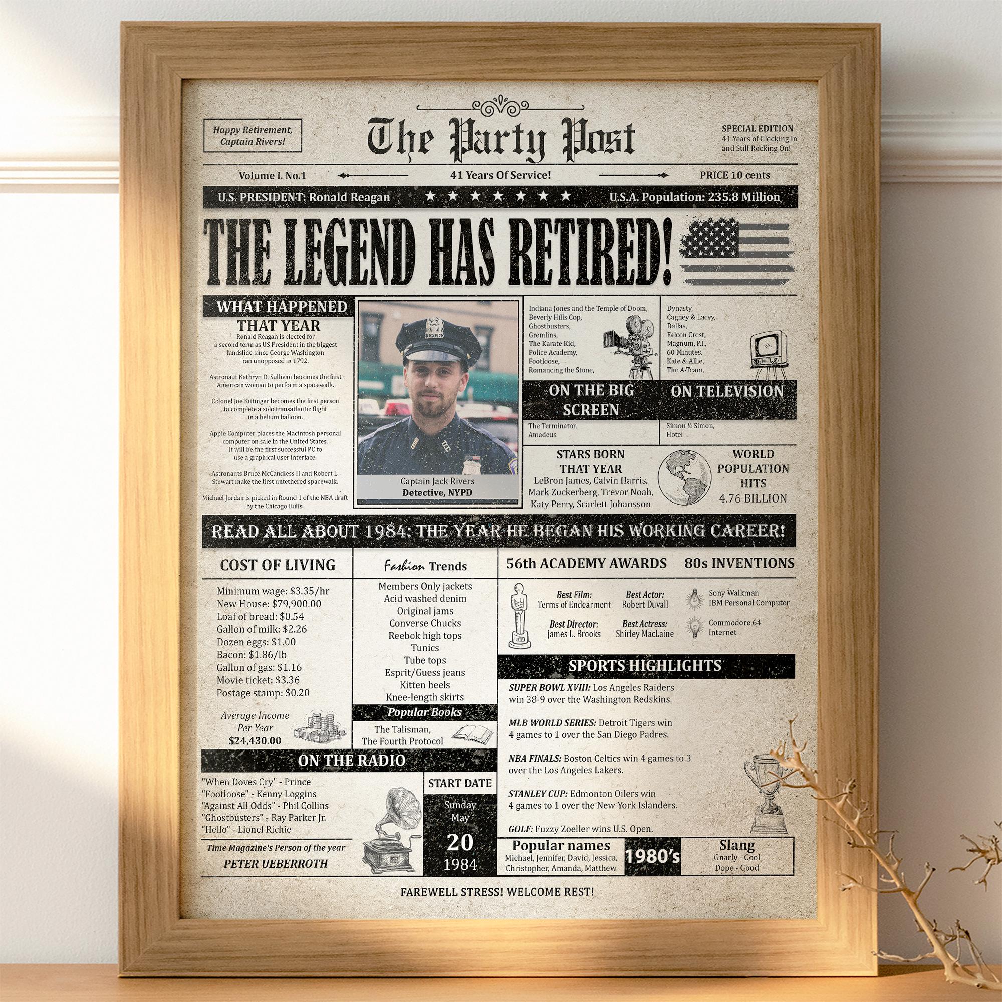 Personalized Vintage Newspaper Poster
