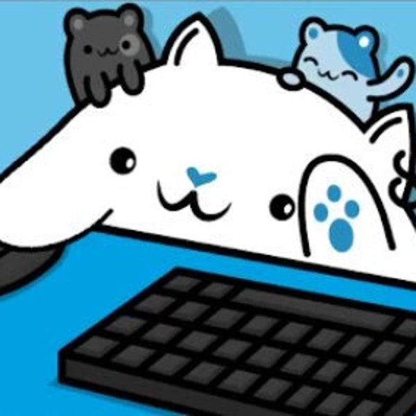 Bongo Cat Web Cam For Your Twitch, Youtube, Facebook Stream - Blue