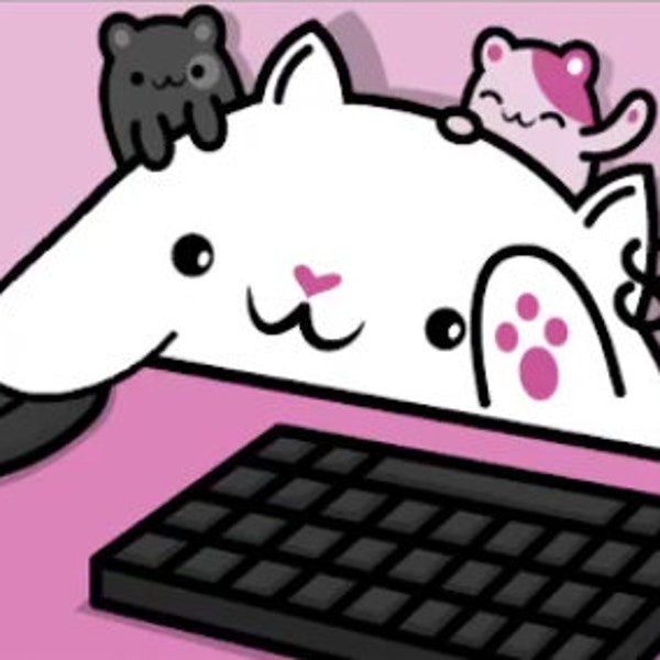 Bongo Cat Web Cam For Your Twitch, Youtube, Facebook Stream - Pink