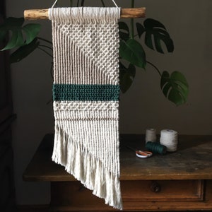Minimalist macrame wall hanging, geometric macrame