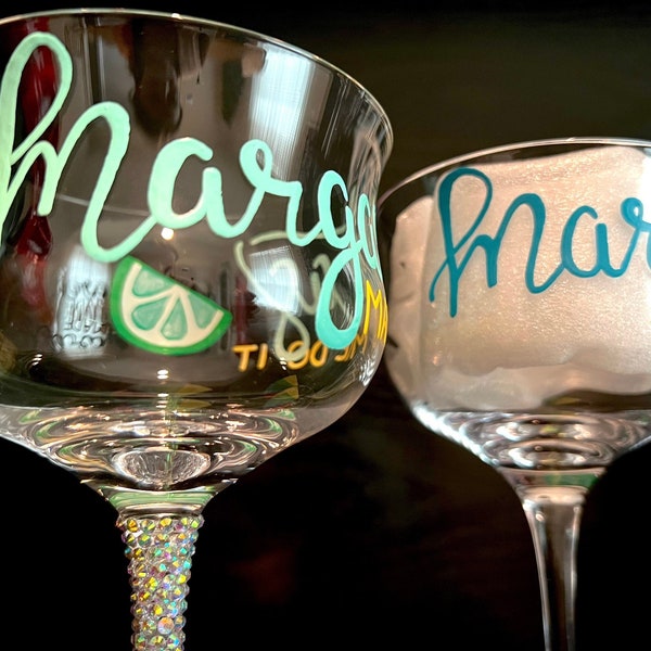 Personalized Margarita Glass Etsy