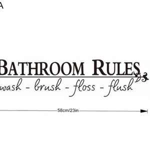 22.83x5.11 pegatina de pared de baño calcomanía de | Etsy