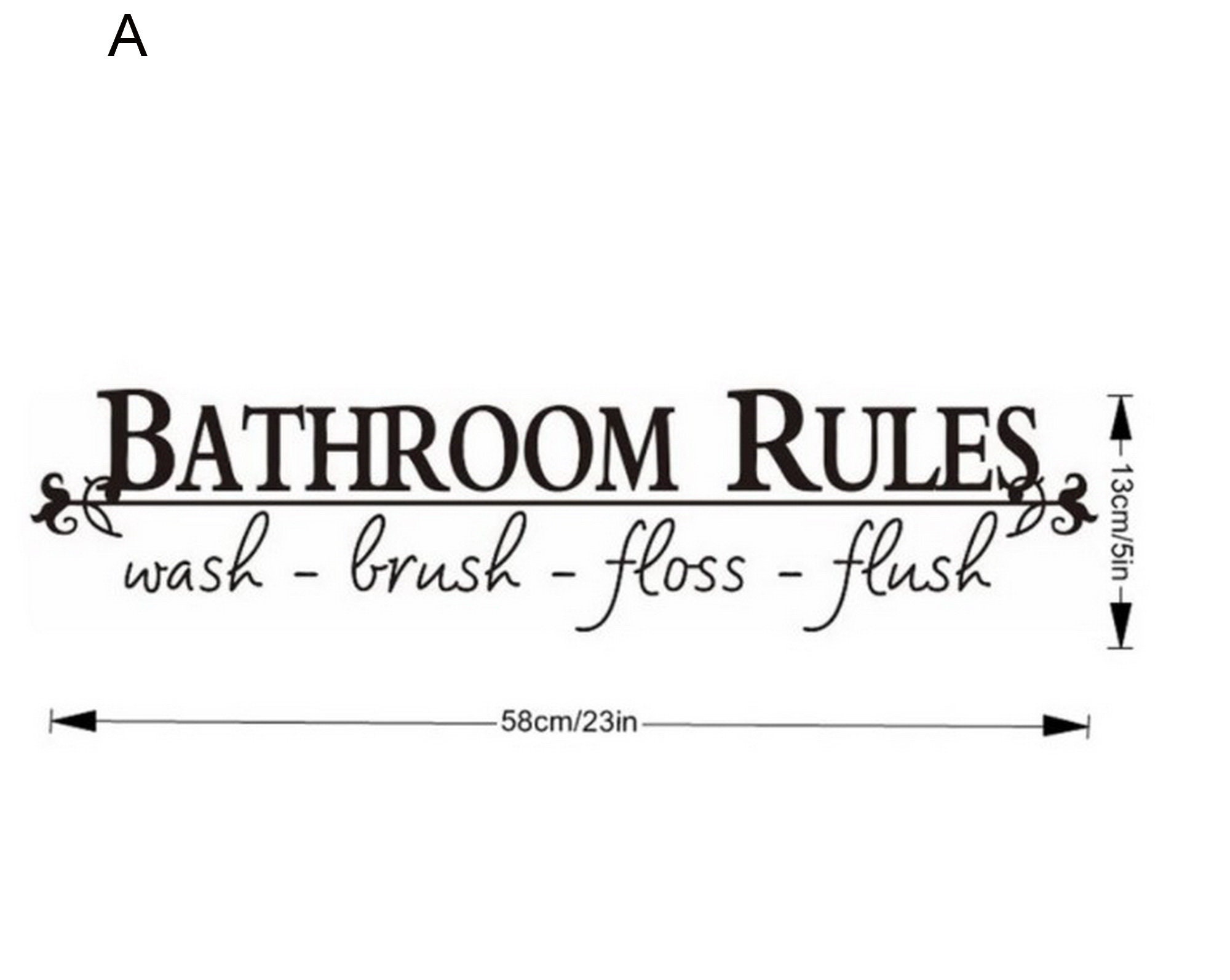 22.83x5.11 pegatina de pared de baño calcomanía de | Etsy