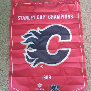 Calgary Flames Stanley Cup Champions Banner - Sealed - Canadian - Classic - Molson Canadian