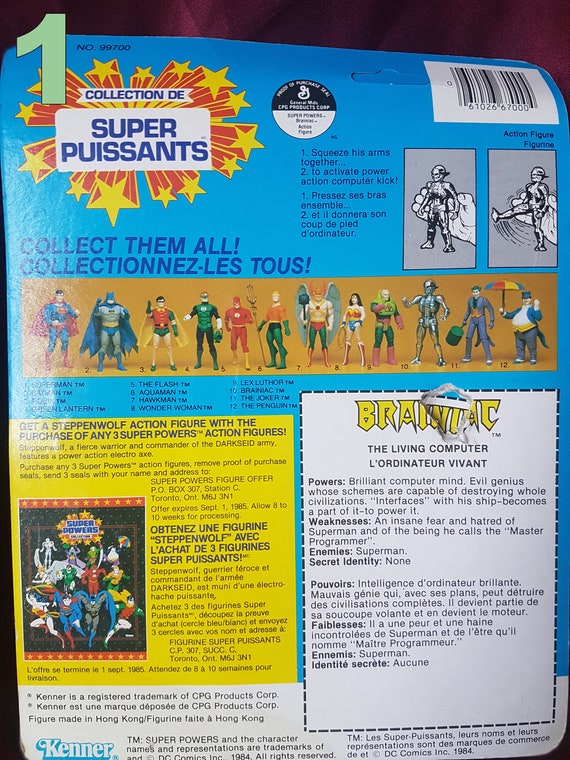 Brainiac 1984 Kenner Toys DC Comics Super Powers Collection