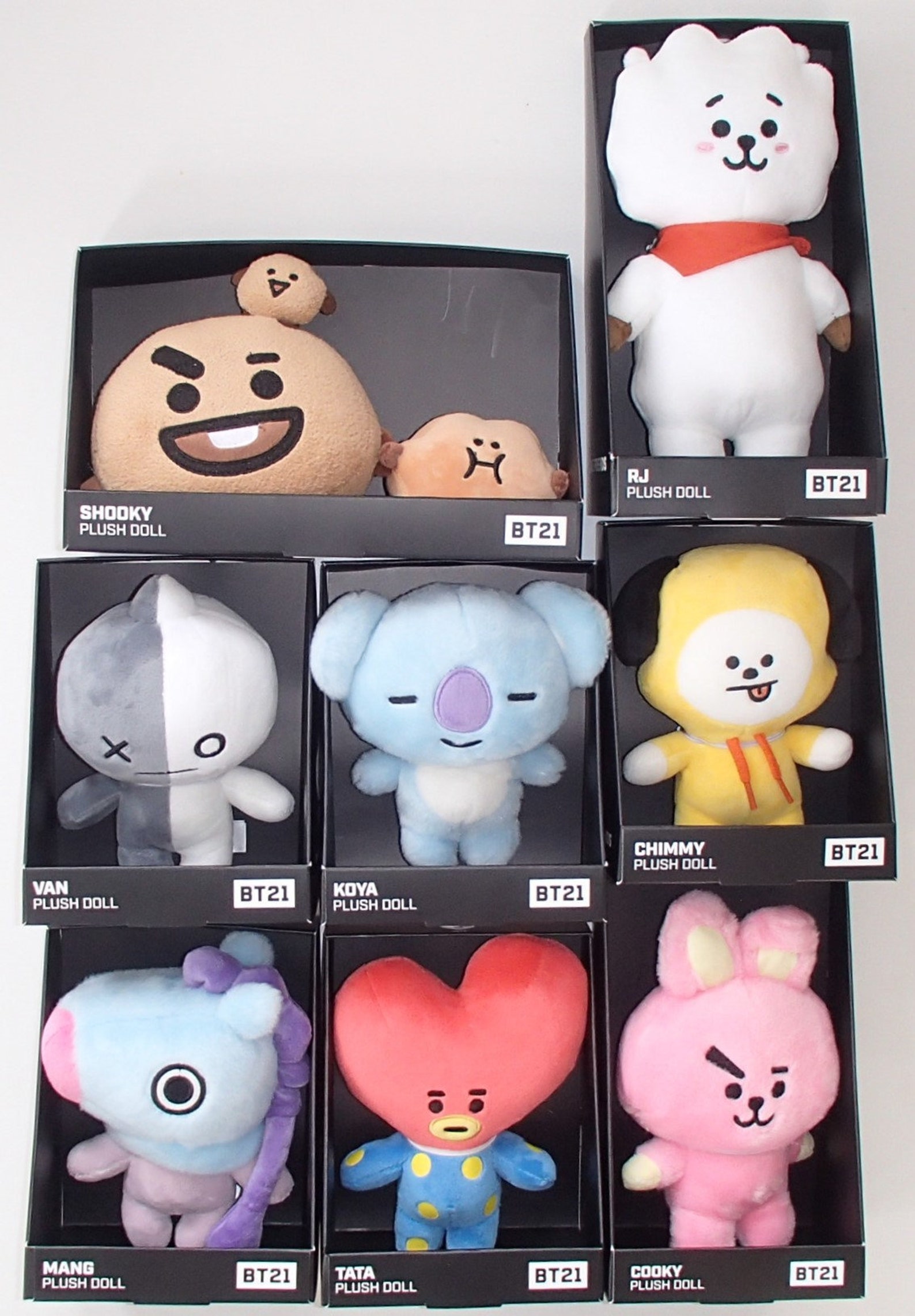 8 X Official BTS BT21 KPOP Plush Small 4 5 10 Dolls UK Etsy
