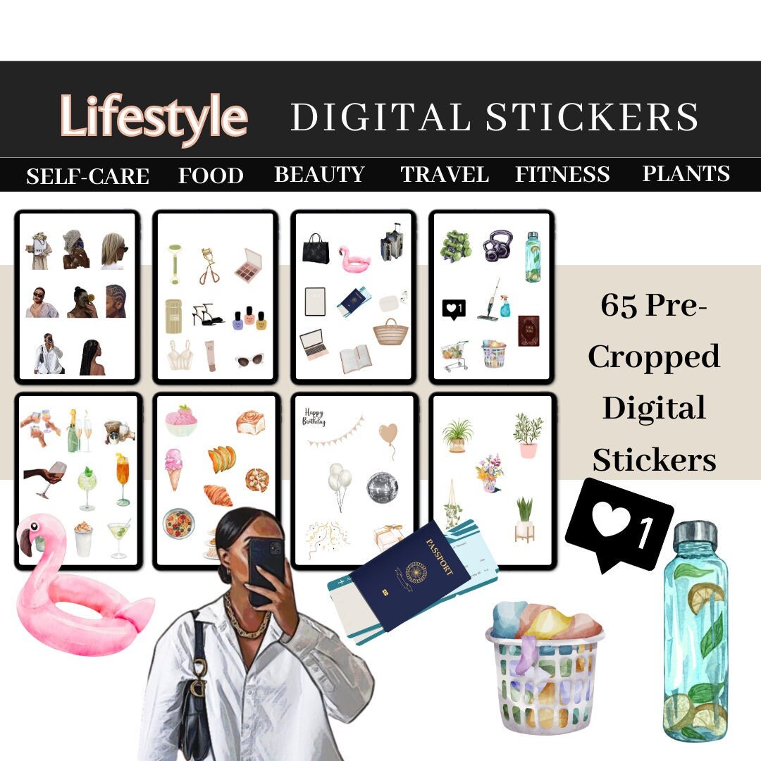 Digital Lifestyle Stickers| That Girl 2023 Stickers| Soft Life Stickers ...