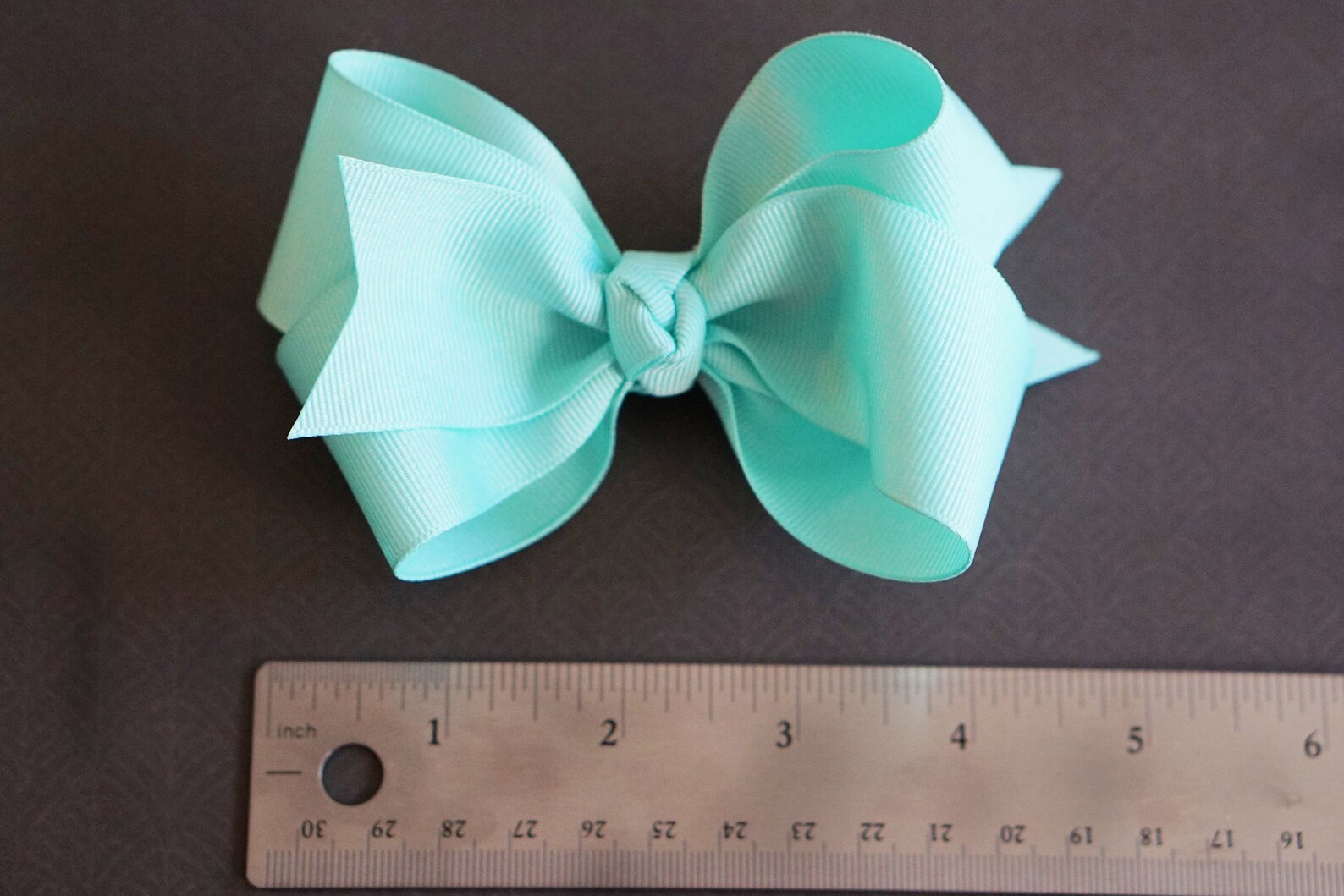 Aqua Hair Bow Blue Hair Bow Ribbon Bows 5 Inch Bows Bows Etsy UK