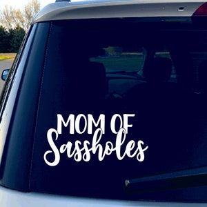 Mom of Sassholes Decal, Funny Mom Decal, Car Decals for Mom, Personalized Mom Decal, Cute Mom Sticker, Gift for Mom, Cute Car Decals for Her