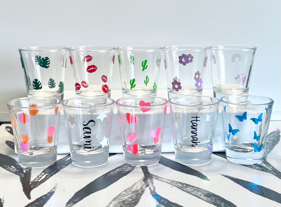 Cute Shot Glasses Personalized 2oz Custom Shot Glass Bulk Etsy