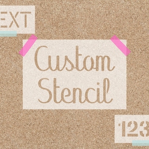 Personalized Stencil Reusable, Custom Word Stencil for Painting or Etching, Mylar Stencil, Name Stencil, Create Your Own Custom Stencil