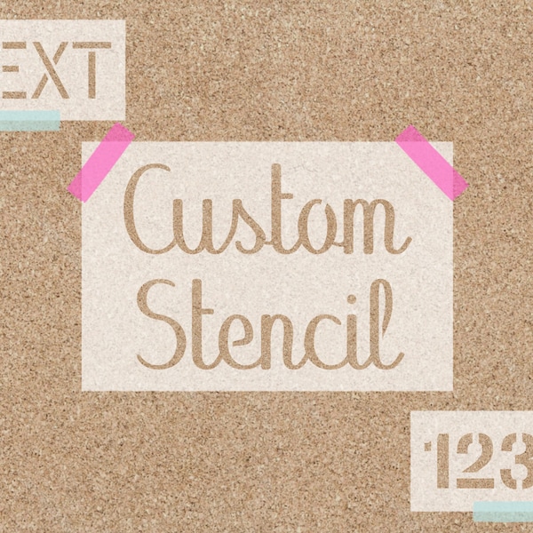 Personalized Stencil Reusable, Custom Word Stencil for Painting or Etching, Mylar Stencil, Name Stencil, Create Your Own Custom Stencil