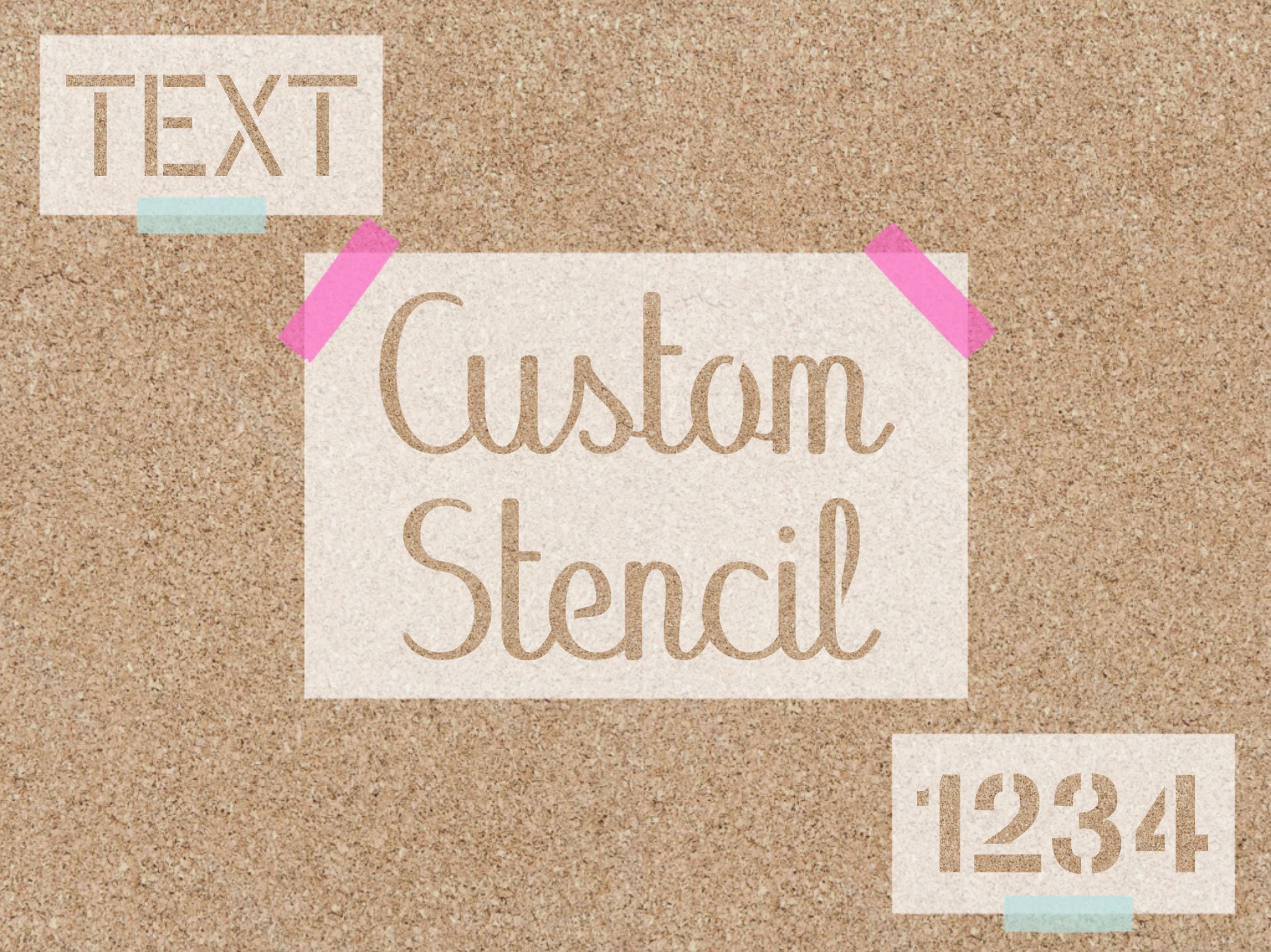 Personalized Stencil Reusable, Custom Word Stencil for Painting or Etching, Mylar Stencil, Name Stencil, Create Your Own Custom Stencil