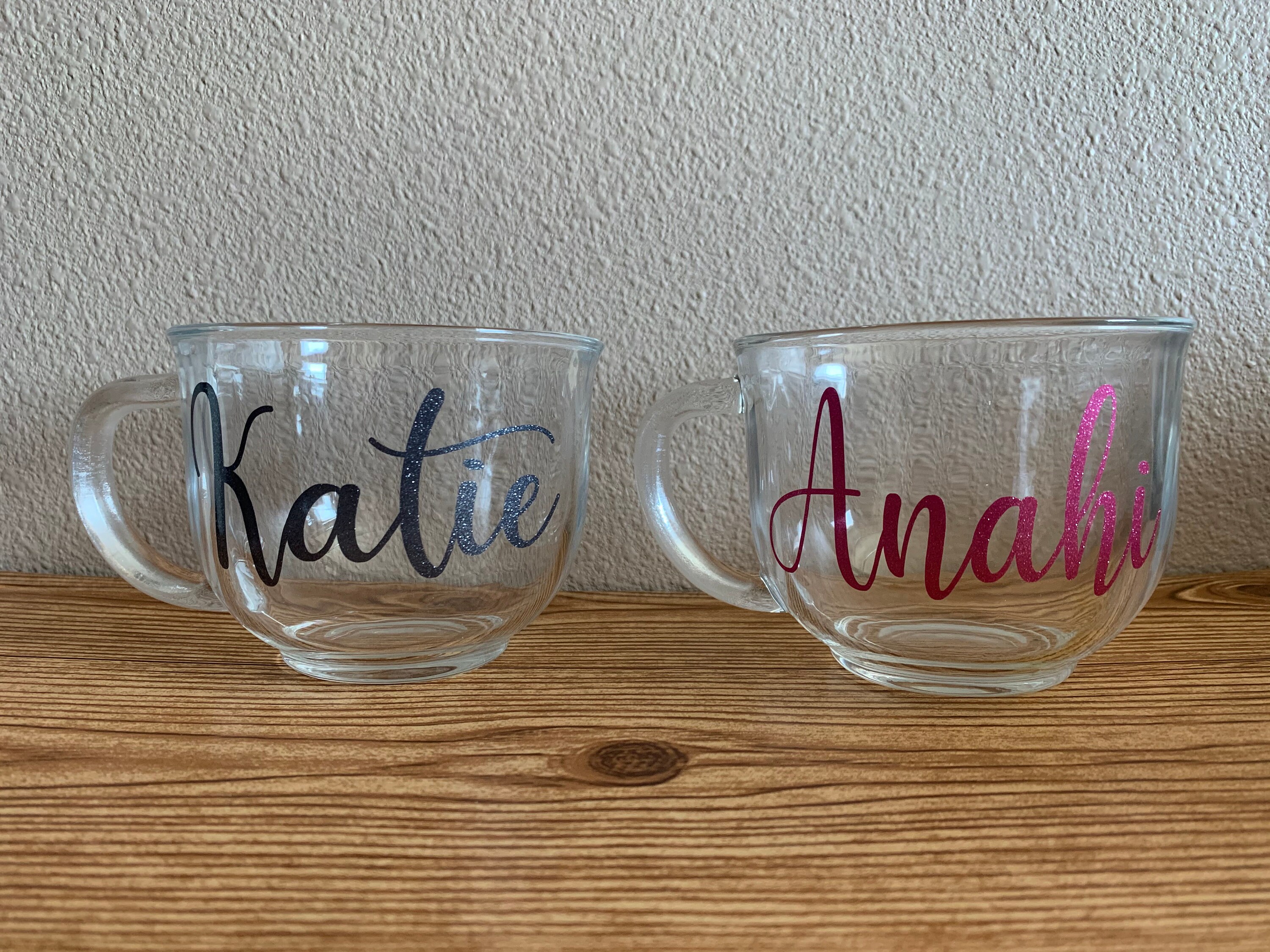 Personalized Clear Glass Mug Glass Mug With Name Clear Etsy