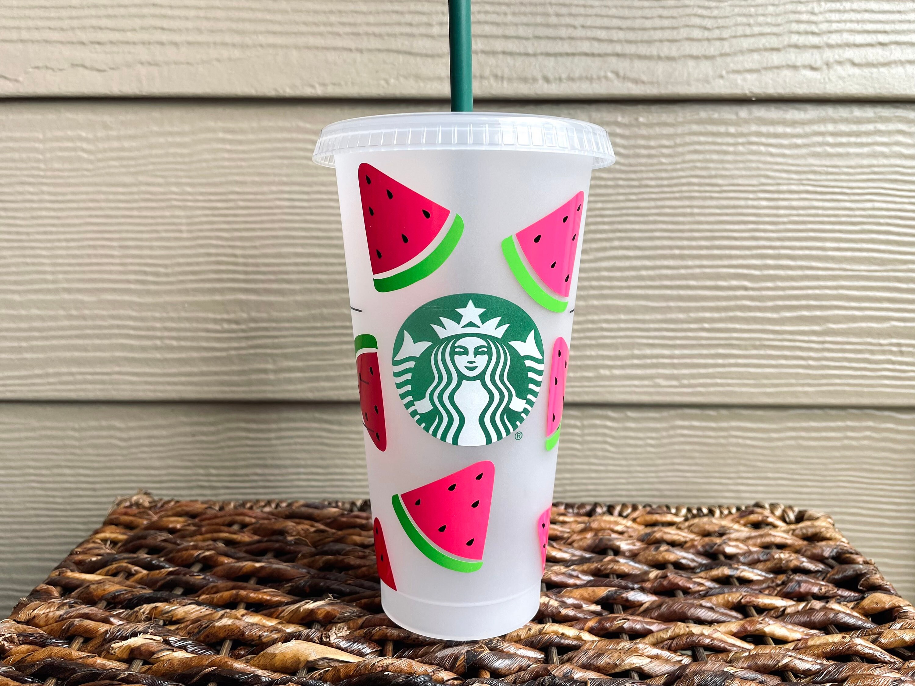 Watermelon Starbucks Cup Watermelon Cup Fruit Starbucks Cup Etsy