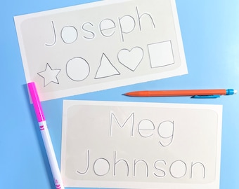 Personalized Stencil for Child, Learning Stencil, Children Learning Tool, Name Stencil, Preschool Tracing Board with Name, Educational Toy