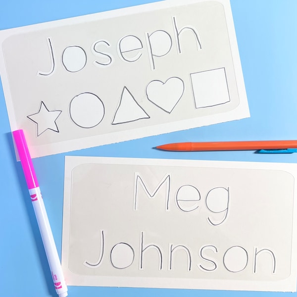 Personalized Stencil for Child, Learning Stencil, Children Learning Tool, Name Stencil, Preschool Tracing Board with Name, Educational Toy