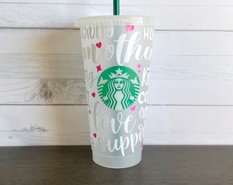 Mom Starbucks Cup, Starbucks Cup for Mother, Mothers Day Starbucks Cup, Mothers Day Gift from Daughter, Mom Tumbler Cup, Mom Cup with Straw