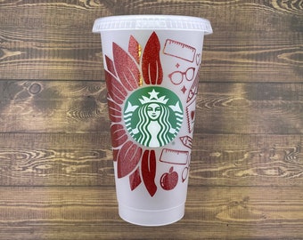 Teacher Starbucks Cup, Starbucks Cup for Teacher, Christmas Teacher Gift, Teacher Tumbler, Personalized Cup, Starbucks Cup Personalized, Cup