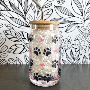 Dog Mama Cup, Dog Mom Glass Cup, Dog Glass Can, Dog Mom Iced Coffee Cup, Dog Mom Mug, Dog Mom Tumbler, Gift for Dog Lover Cup, Dog Mom Gift afbeelding 4