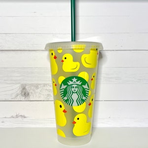 Rubber Ducky Starbucks Cup, Rubber Duck Cup, Animal Starbucks Cup ...