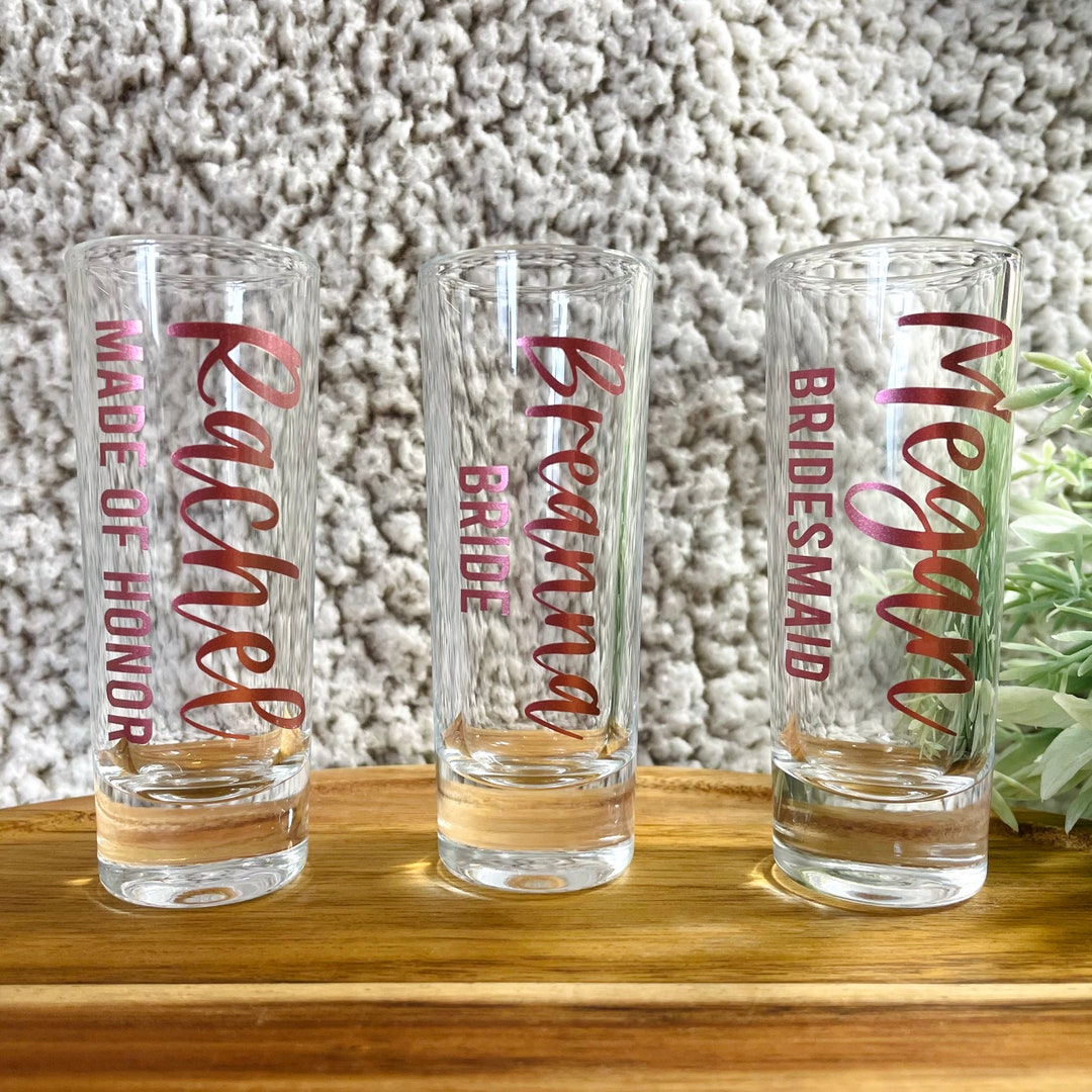 Personalized Shot Glass With Name, Custom 2 OZ Shot Glass, Bachelorette