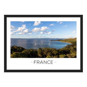 France Print | France Poster, France Art, France Travel, Travel Poster, Travel Gift, Colourful Print, Gift, Landscape, Porquerolles, Hyères