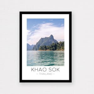 Khao Sok Print | Khao Sok Travel, Khao Sok Thailand Wall Art, Thailand Print, Travel Poster, Wall Décor, Wanderlust Gift, Thailand Gift