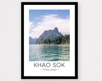 Khao Sok Print | Khao Sok Travel, Khao Sok Thailand Wall Art, Thailand Print, Travel Poster, Wall Décor, Wanderlust Gift, Thailand Gift