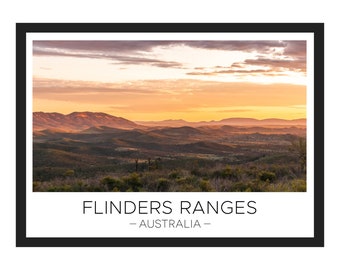 Flinders Ranges Print | Flinders Ranges Travel, South Australia, Australia, Travel Gift, Travel Present, Travel Print, Mountains, Sunset