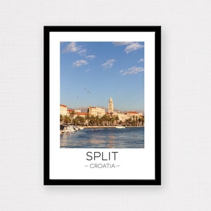 Split Croatia Print | Split Croatia Travel Poster, Split Poster, Croatia Print, Croatia Sunset, Décor, Photograph, Wanderlust Travel Gift