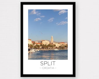Split Croatia Print | Split Croatia Travel Poster, Split Poster, Croatia Print, Croatia Sunset, Décor, Photograph, Wanderlust Travel Gift