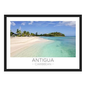 Antigua Print | Antigua Travel, Antigua Beach, Antigua Wall Art, Antigua Caribbean Travel Poster, Travel Gift, Wall Décor, Wanderlust Gift