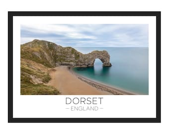 Dorset Print | Dorset Travel, England Art, Durdle Door, Travel Poster, England Print, Wall Décor, Photograph, Wanderlust Gift, Travel Gift