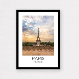 Eiffel Tower Print | Paris Print, Paris Travel Poster, France Travel, Paris Wall Art, France Print, Wall Décor, Photograph, Wanderlust Gift