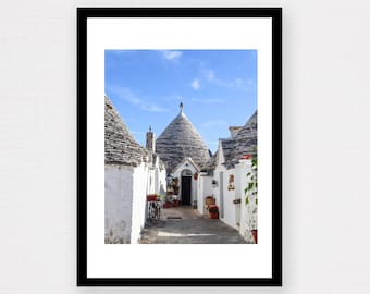 Puglia Print | Alberobello Wall Art, Puglia Poster, Puglia Italy, Alberobello Print, Travel Poster, Travel Gift, Wall Décor, Wanderlust Gift