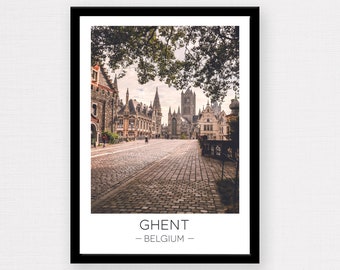 Ghent Print | Ghent Travel, Ghent Belgium, Belgium, City, Travel Gift, Travel Present, Travel Print, Wall Décor, Pretty, Cute