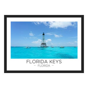 Florida Keys Lighthouse Print | Florida Keys Wall Art, Florida Keys Poster, Florida Keys, Alligator Reef Lighthouse, Florida Poster